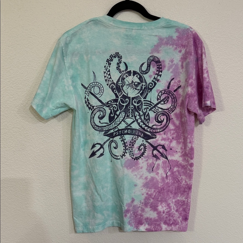 Psycho Tuna Tie-Dye Octopus T-Shirt size Small EUC